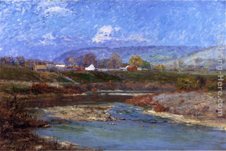 November Morning painting - Theodore Clement Steele November Morning art painting
